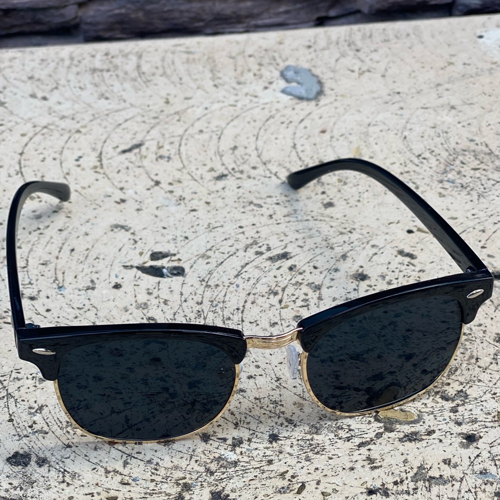 Classic Black and Gold Sunglasses